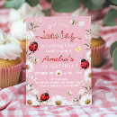 Search for ladybug birthday invitations Little love bug