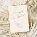 Search for ivory and gold wedding invitations Old money