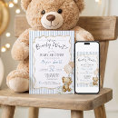 Search for blue teddy bear baby shower invitations Digital download