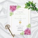 Search for shades of pink wedding invitations Floral