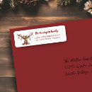 Search for antlers return address labels Xmas