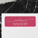 Search for red return address labels Handwritten script