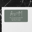 Search for green heart return address labels Minimalist