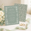 Search for vintage victorian wedding invitations Sage green