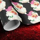 Search for black santa claus wrapping paper Vintage