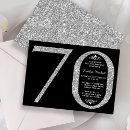 Search for silver 70th birthday invitations Typography