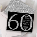 Search for silver 60th birthday invitations Typography