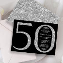 Search for silver 50th birthday invitations Typography