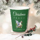 Search for christmas paper cups Botanical greenery
