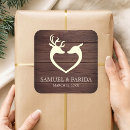 Search for wood heart wedding stickers Country