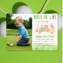 Search for hole in one birthday invitations Watercolor