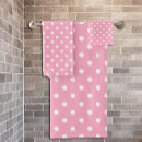 Search for pink white polka dot bath towels Dots