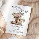 Search for boots and bubbly invitations Rustic