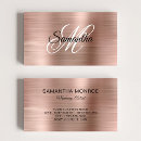 Search for rose gold metal business cards Beauty salon