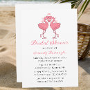 Search for pink flamingo bridal shower invitations Beach
