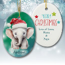 Search for elephant in santa hat christmas tree decorations For kids