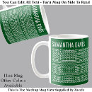 Search for editable name mugs Green