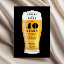 Search for beer 40th birthday invitations Modern