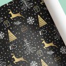 Search for elegant christmas wrap wrapping paper Black and gold