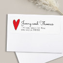 Search for red hearts return address labels Simple