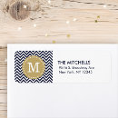 Search for gold chevron return address labels Modern