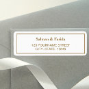 Search for white and gold return address labels Simple