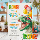 Search for dino mite birthday invitations Cute dinosaur
