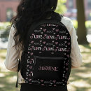 Search for valentines backpacks I love you