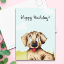 Search for cartoon dog birthday cards Golden retriever