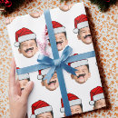 Search for funny santa wrapping paper Face photo santa