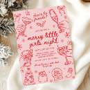 Search for ladies night christmas invitations Hand drawn