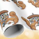 Search for funny squirrel wrapping paper Cute