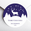 Search for winter night stickers Deer