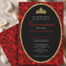 Search for red and gold quinceanera invitations Daughter