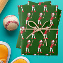 Search for christmas baseball wrapping paper Funny