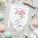 Search for little mermaid baby shower invitations Rainbow