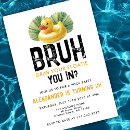 Search for funny pool party invitations Swimming