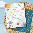 Search for astronaut 4x5 invitations Blue