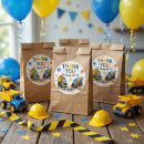 Search for construction birthday stickers Construction truck party