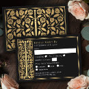 Search for black and gold rsvp cards Elegant