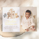 Search for gender neutral 1st birthday invitations Animals