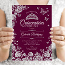 Search for wine quinceanera invitations Mis quince anos