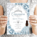 Search for baby blue quinceanera invitations Floral
