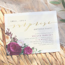 Search for burgundy birthday invitations Surprise birthday party