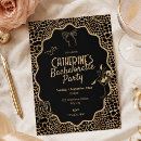 Search for leopard print party invitations Black and gold