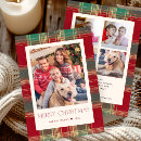 Search for red plaid christmas cards Modern