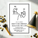 Search for all black birthday invitations Black and white