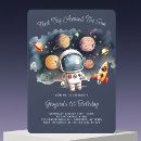 Search for outerspace invitations Blue