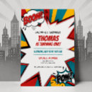 Search for heroes 5x7 invitations Red
