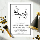 Search for black and white 70th birthday invitations Adult